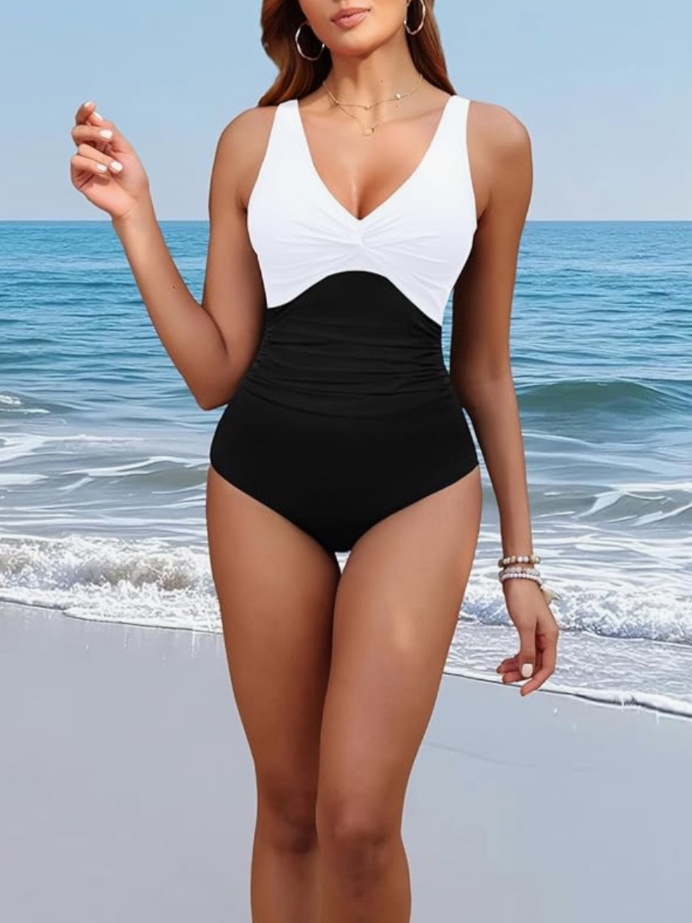 🖤🤍🖤 Holipick One Piece Swimsuit Bathingsuit